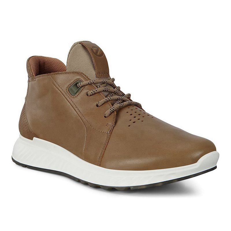 Men Boots Ecco St.1 M - Sneaker Boots Brown - India WEKXFL928